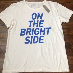 J Crew On The Bright Side Graphic Tee Medium NWT